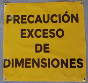 lona exceso de dimensiones con ojillos amarilla